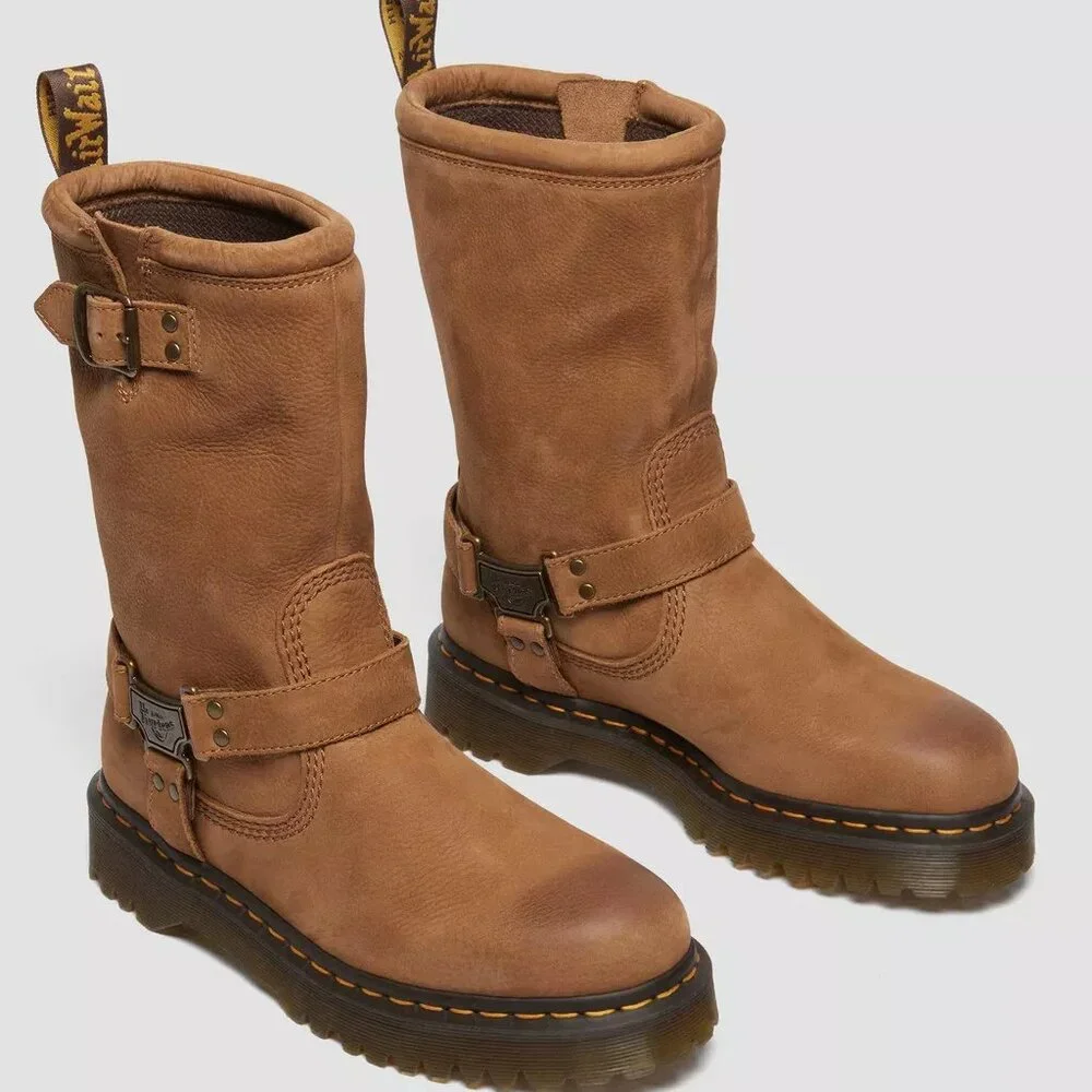 Dr Martens Women’s Aniston Hi Boots Desert Brown 4164420 Nubuck Size 8 NEW - Picture 13 of 16